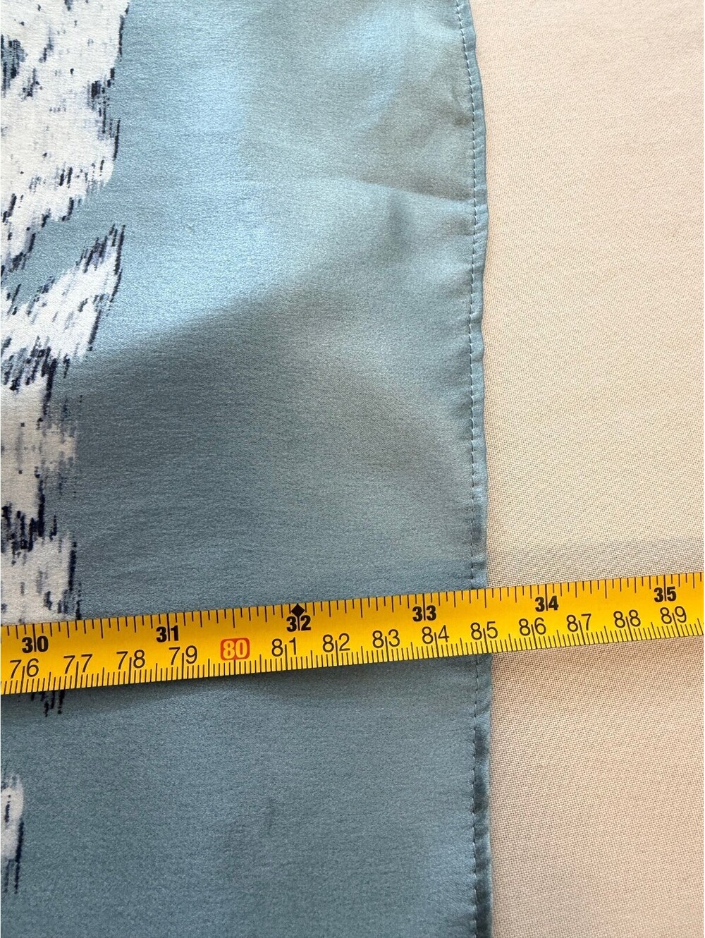 Marina Rinaldi Silk Blouse Blue Abstract Print Made in Italy Plus Size - Picture 8 of 8